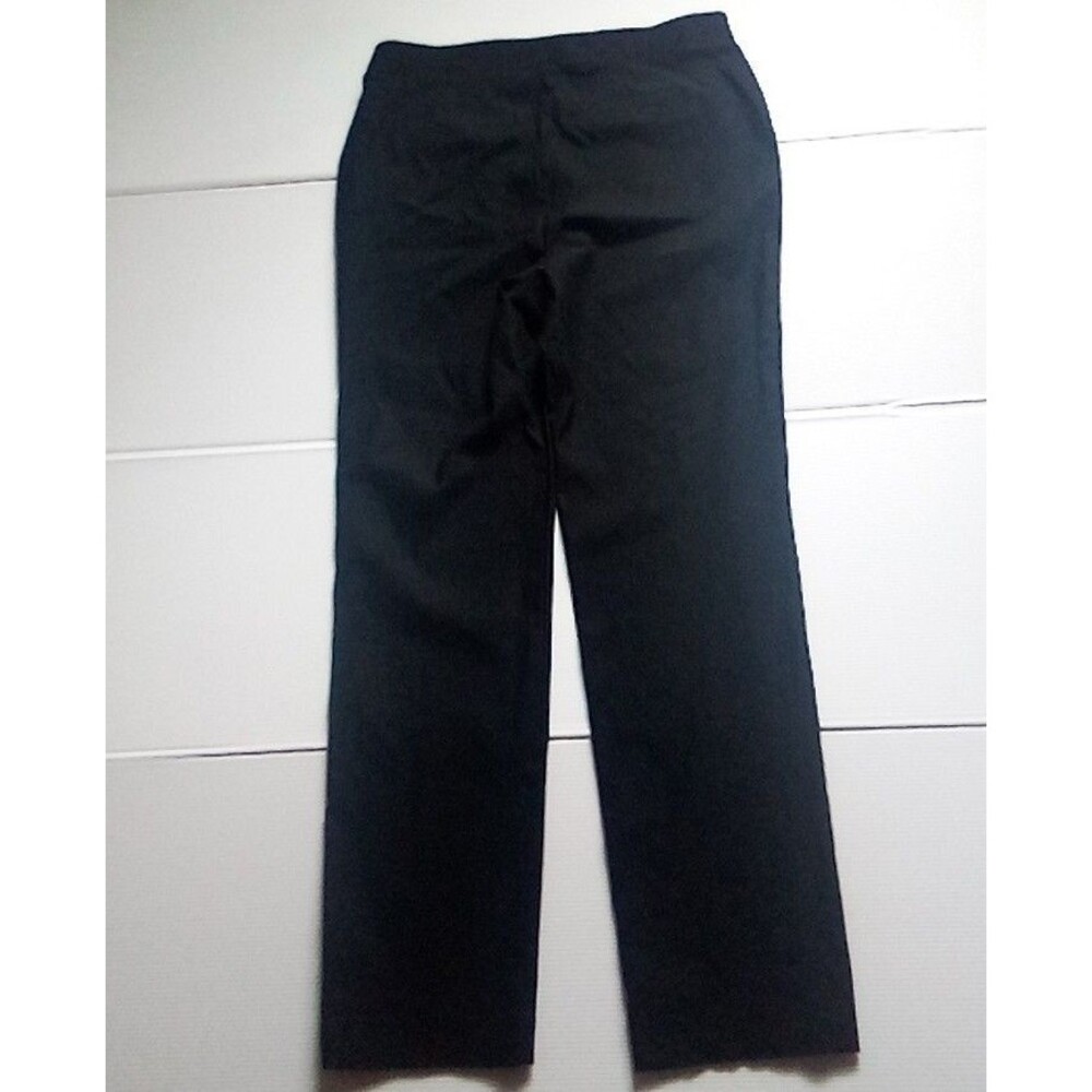 Vera Wang Women’s Black Solid Flat Front Dress Pants, Regular M